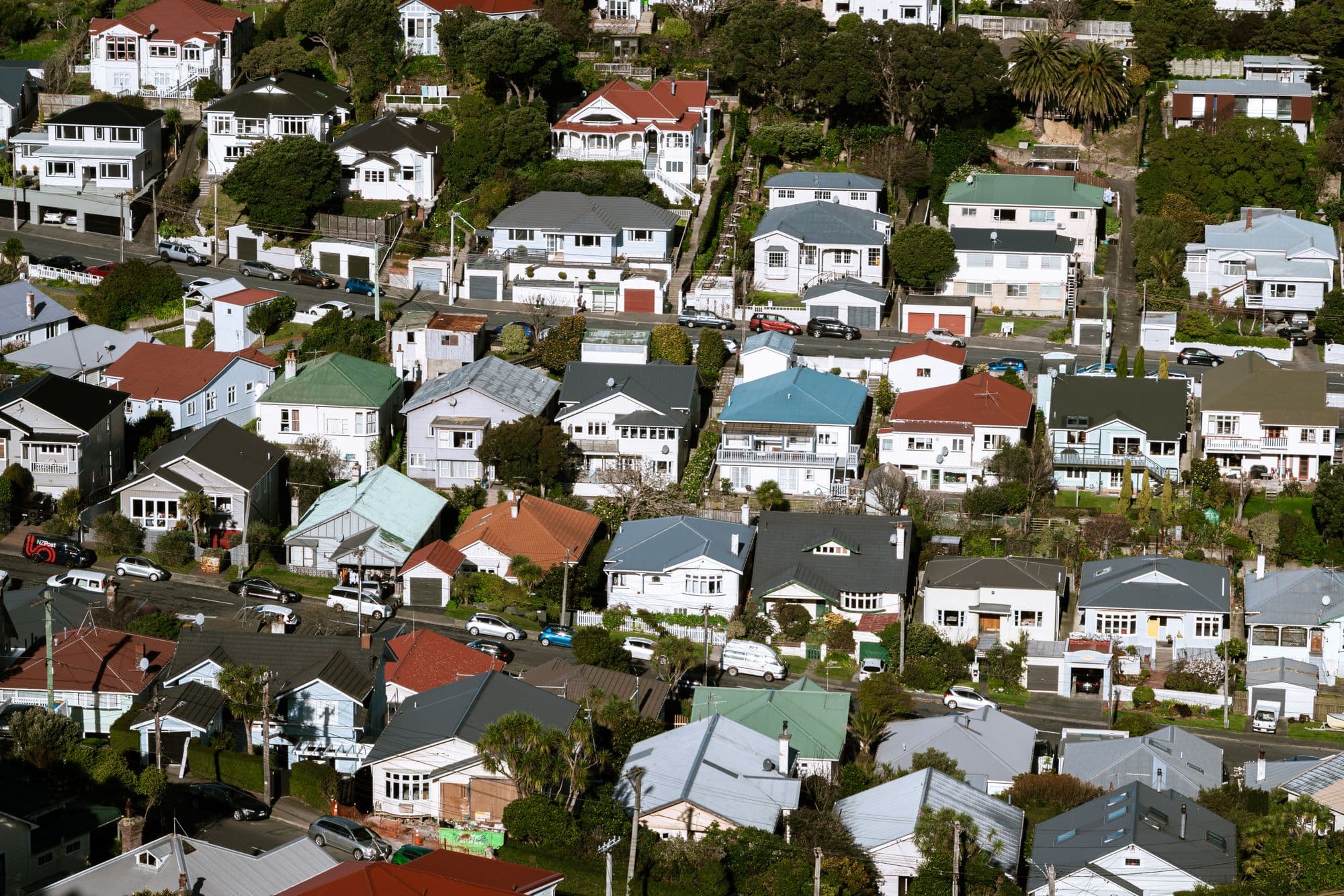 Aerial view of a Queensland residential suburb