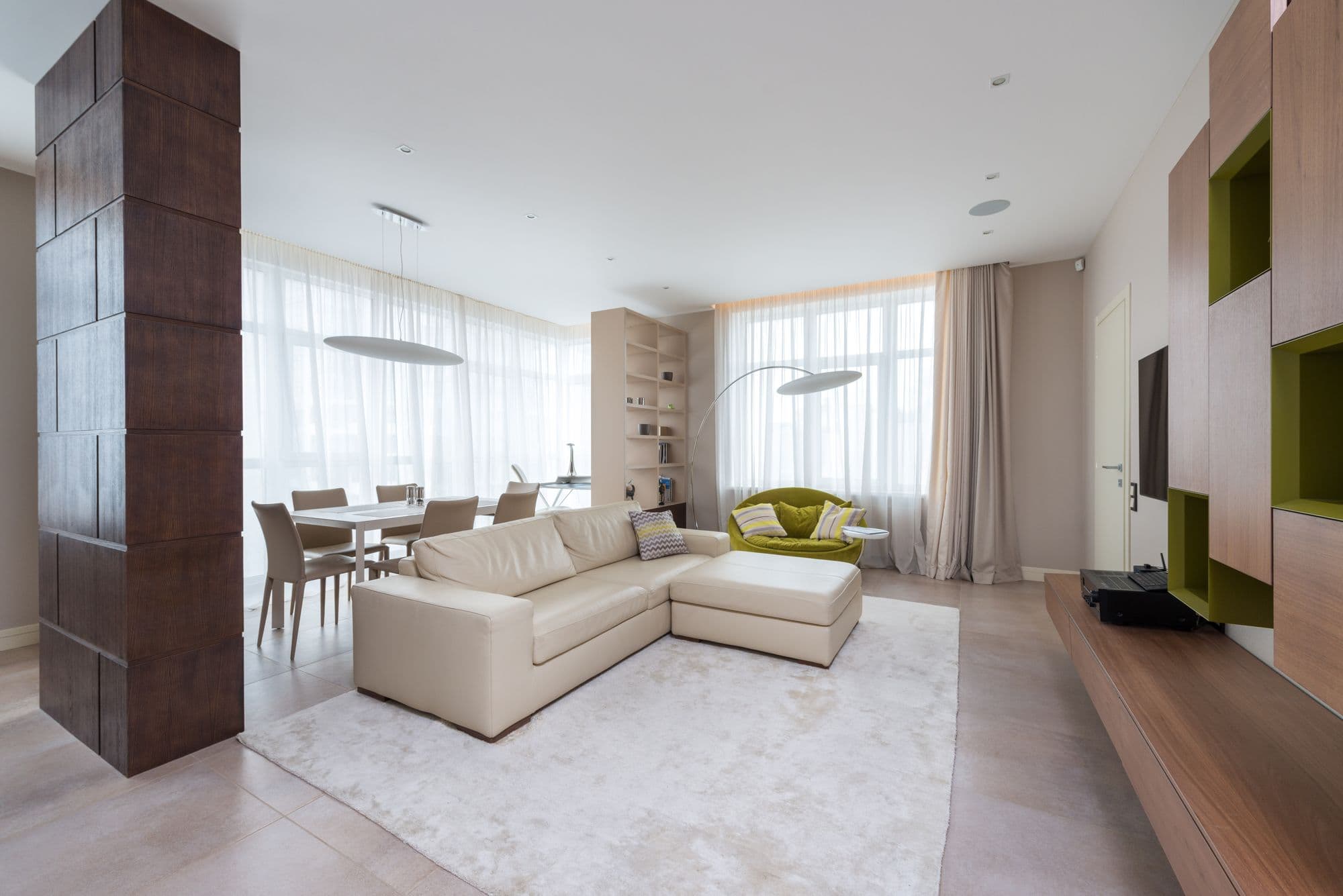 Living area of a new build home